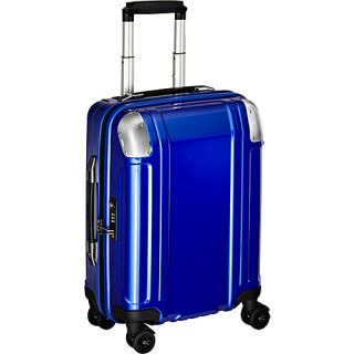 Geo Polycarbonate Carry On 4 Wheel Spinner Travel Case Blue   Z