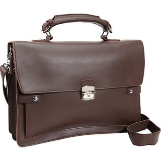 Professional Leather Laptop Briefcase Beige BRN   Vagabond Tra