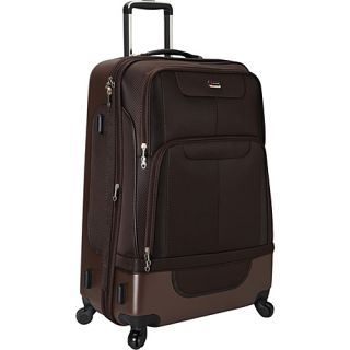 28 Expandable Hybrid Spinner Luggage Coffee   Mancini Lea