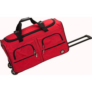 Voyage 3 36 Rolling Duffel Red   Rockland Luggage Large Rollin