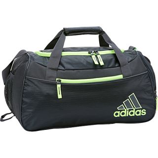 Squad II Duffel Mercury Grey/Solar Green   adidas All Purpose Duffels