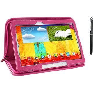 Galaxy Note 10.1 2014 Edition Executive Leather Case Magenta   rooCASE