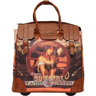 Fiona Rolling Business Tote, Special Print Edition Cowgirl Wheel   Ni
