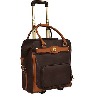 Nubuck Collection Rolling Laptop Case Brown   Adrienne Vittad