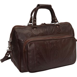 18 Leather Weekender Brown   Ropin West Luggage Totes and Satchels