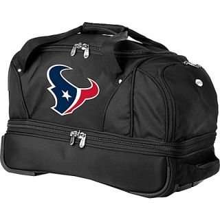 NFL Houston Texans 22 Rolling Duffel Black   Denco Sports