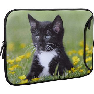 14 Designer Laptop Sleeve Midnight Kitten   Designer Sleeves L