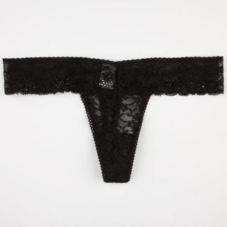 Allover Lace Thong Black In Sizes Small, Medium, Large, S/M, M/L For Women 2433
