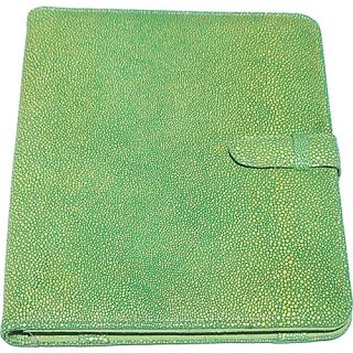 Luxury Shagreen Embossed Leather IPad Cover Lime   pb travel Laptop Sl