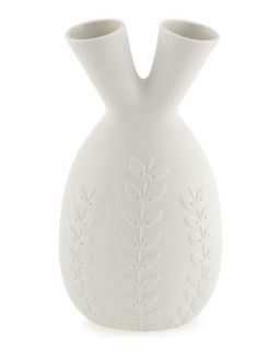 Charade Heart Vine Motif Vase, White