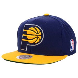 Indiana Pacers Mitchell and Ness NBA XL Logo Snapback Cap