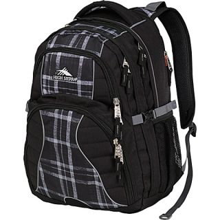 Swerve Laptop Backpack Black/Holmes Plaid/Charcoal   High Sierra Lap