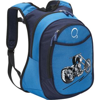 O3 Kids Pre School Motorcycle Backpack with Integrated Lunch Cooler Blue