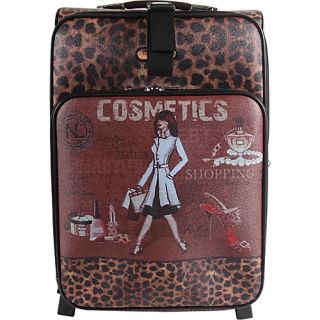 Cleo 22 Inch Rolling Expandable Carry On Print Collection Cosmetics  
