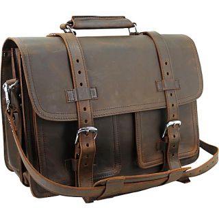 18 CEO Large Leather Briefcase Vintage Brown   Vagabond Trave