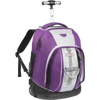 J World Twinkle Rolling Backpack   Lilac/Grey