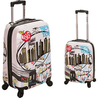 Traveler 2 Piece Hardside Luggage Set New York   Rockland Lugga