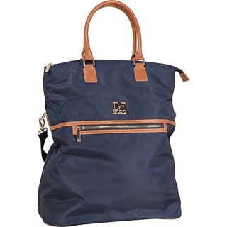 Private Jet II 20 Fold Over Tote NAVY   Diane Von Fursten