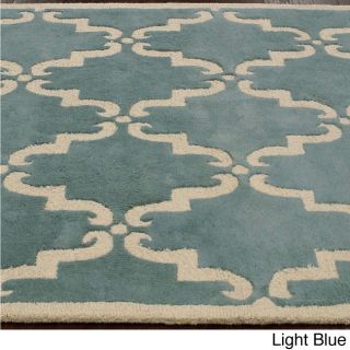 Nuloom Nuloom Handmade Luna Marrakesh Trellis Wool Rug (9 X 12) Blue Size 9 x 12