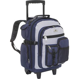 Deluxe Wheeled Backpack   Navy/Gray/Black