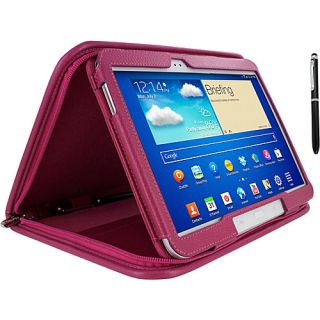 Samsung Galaxy Tab 3 10.1 Executive Leather Case w/ Stylus Magenta   ro