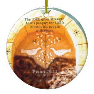 Psalm 2911 Uplifting BIBLE verse Christmas Tree Ornament