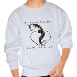 Big Heart Cartoon Horse Sweatshirt