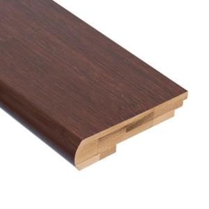 Home Legend Horizontal Walnut 3/8 in. Thick x 3 3/8 in. Wide x 78 in. Length Bamboo Stair Nose Molding HL11SNH