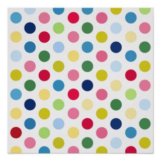 Rainbow polka dots poster