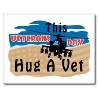 Hug A Vet Post Card