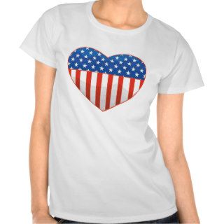 Patriotic Heart t shirt