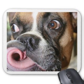 Funny Boxer Dog Mouse Pads