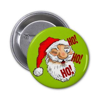 Classic Santa Claus Christmas Button