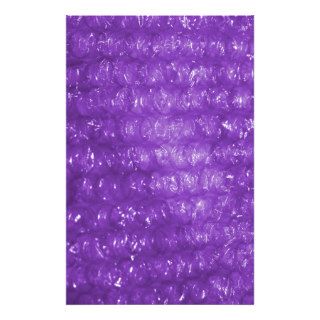 Novelty Purple Bubble Wrap Look Custom Stationery