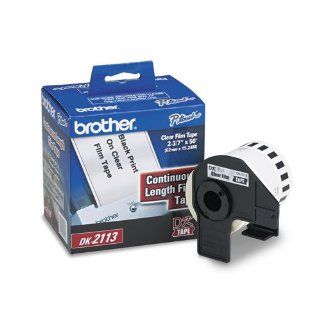 Brother   Continuous Film Label Tape, 2 3/7" x 50ft Roll, Clear   Sold As 1 Roll   Provides a number of custom labels from your QL label printer.