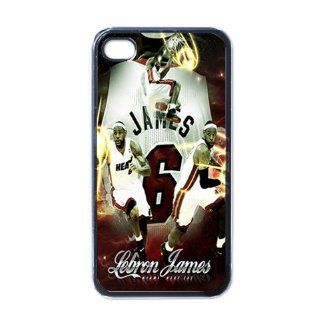 Lebron James NBA Sport Cool iPhone 4 4G / iPhone 4S for 16GB 32GB 64GB Black Designer Shell Hard Case Cover Protector Gift Idea Cell Phones & Accessories