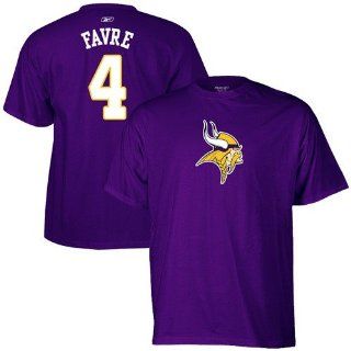 Minnesota Vikings Brett Farve Reebok Name and Number T Shirt Small (Small)  Sports Related Merchandise  Sports & Outdoors