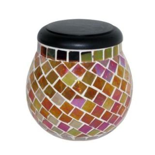 Smart Solar Pearlesque Amber Glass Mosaic Solar T Light DISCONTINUED 3772WRM1