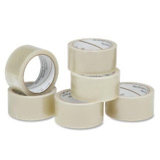 SKILCRAFT 7510 01 579 6871 Polypropylene Economy Grade Package Sealing Tape, 55 Yards x 2 Inch, 1.9 mil Thick, Clear (Pack of 6) 