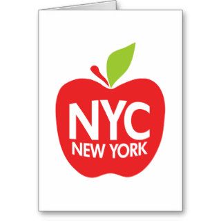 Green Big Apple NYC Cards
