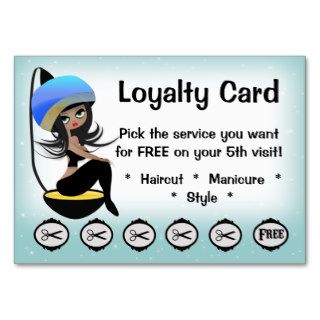Beauty Salon Loyalty hairstylist punch cards Business Card