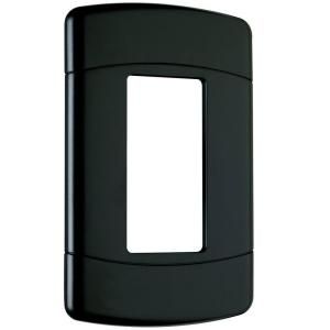 Pass & Seymour Signature 1 Gang Curved Rocker Wall Plate   Black SWC26BKCC10R