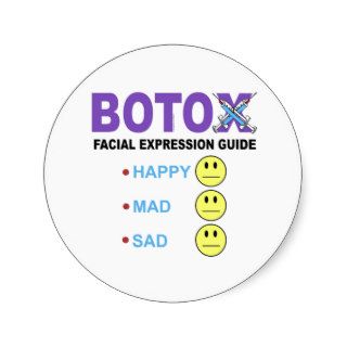 BOTOX facial expression guide Stickers