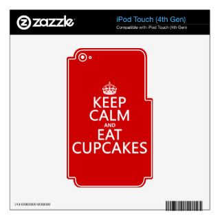 Keep Calm and Eat Cupcakes Decal For iPod Touch 4G