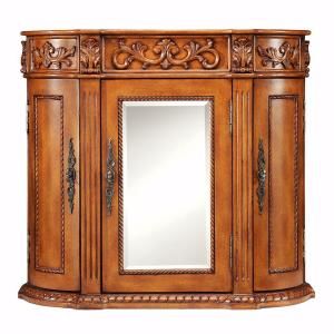 Home Decorators Collection Chelsea 31.5 in. Bathroom Wall Cabinet in Antique Oak DISCONTINUED 4851610550