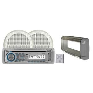 Dual Marine CD Receiver with 6.5 in. Speakers and Splashguard MCP200S