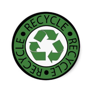 Recycle Green Logo BK Letters Stickers
