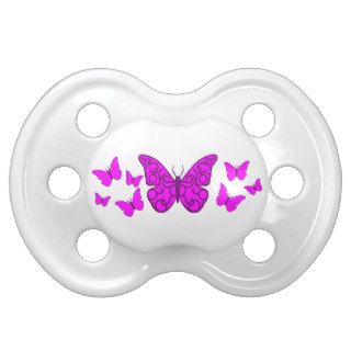 Cute Tribal butterly tattoo design Baby Pacifiers