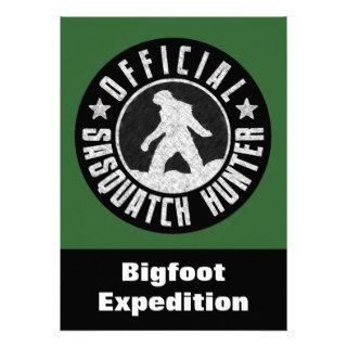 Sasquatch Hunter Funny Invitation to find Bigfoot