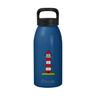 Lighthouse cartoon water bottle
